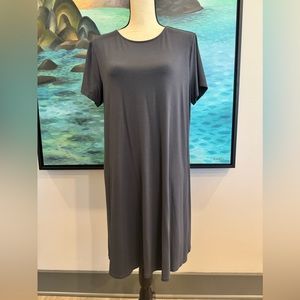 J Jill Wearever Collection Swing Dress Size PL Slate Grey